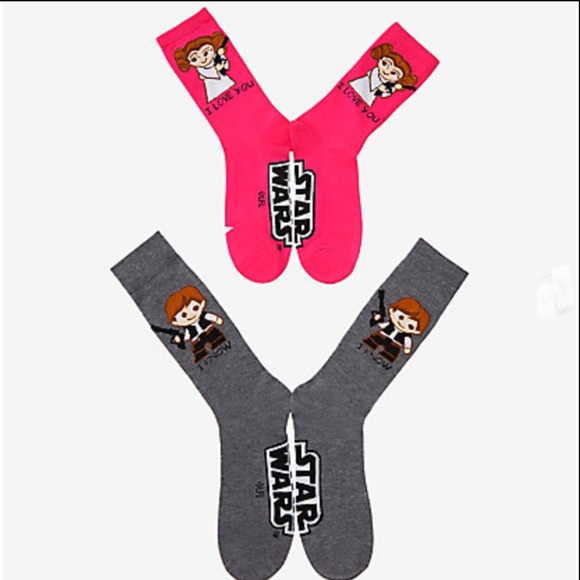Star Wars Han & Leia Couples Crew socks - Picture 2 of 7